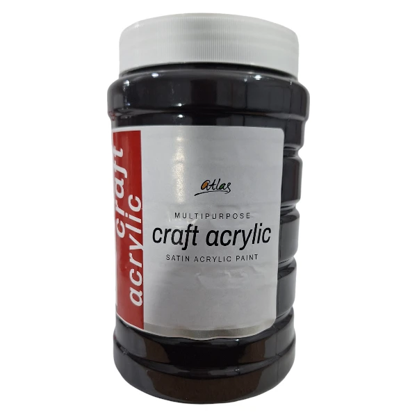 Atlas Multipurpose Craft Acrylic | Black, 1L
