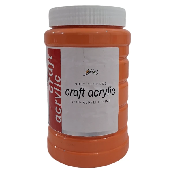 Atlas Multipurpose Craft Acrylic | Orange Crush, 1L