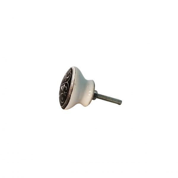 Aged Fleur De Lis Knob 3.5cm x 5cm - Image 2