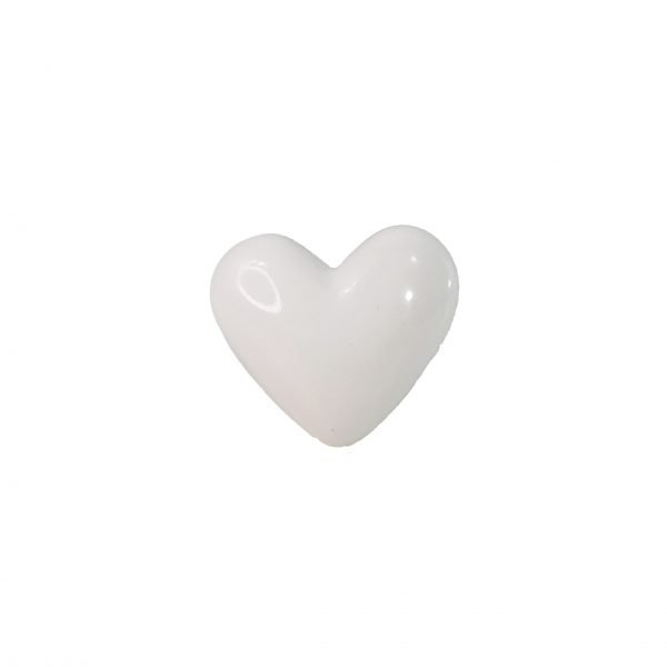 White Heart Knob 4.5 x 4.5 x 3cm