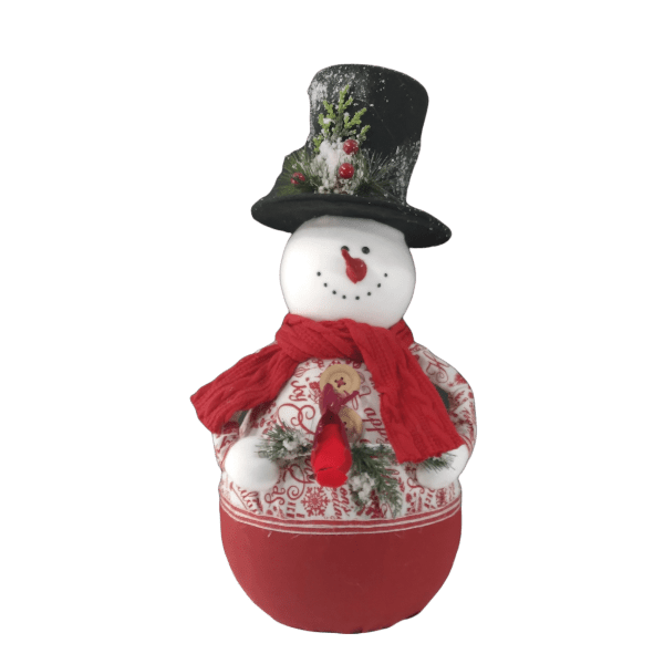 Red Fabric Snowman Large 54cm