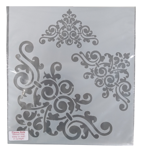 Vintage Corner 3 Design Stencil 36x32cm